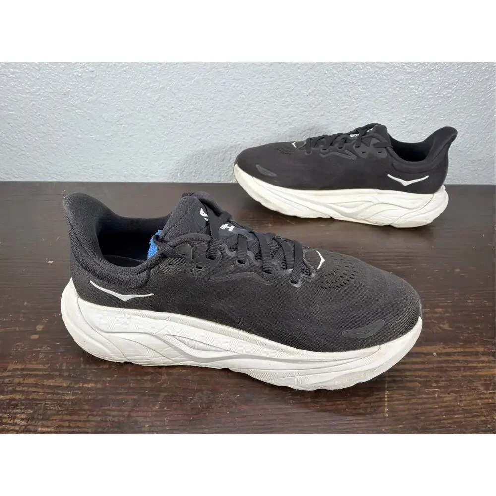 Hoka Arahi 8 Wide Women's Size 8.5D Black White Running Shoes Comfort Sneakers